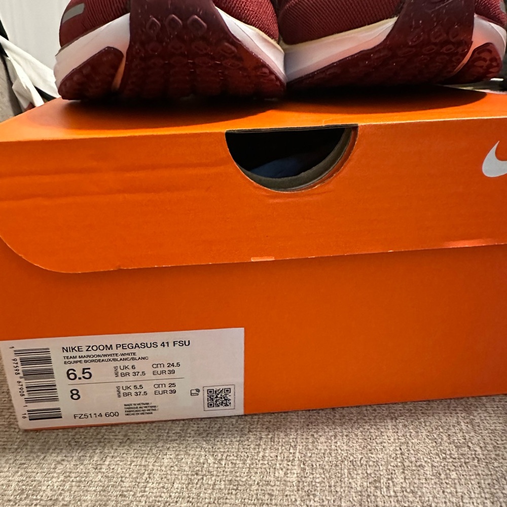 NEW Florida State Seminole Nike Zoom Pegasus 42 running shoe Brand New w/ Box - Picture 5 of 5